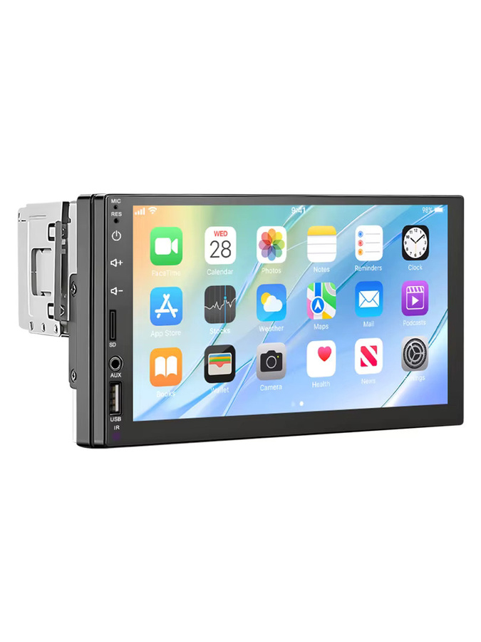 VENBES Universelles 1 DIN Autoradio mit 7 Zoll Touchscreen, Bluetooth, USB und Rückfahrkamera in Schwarz - Bild 7