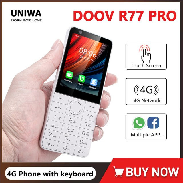 DOOV R77 Pro 4G Smartphone mit Touchscreen-Tasten, 2,8 Zoll Display, 32GB Speicher, 3GB RAM, 5MP Kamera, Grau - Bild 1