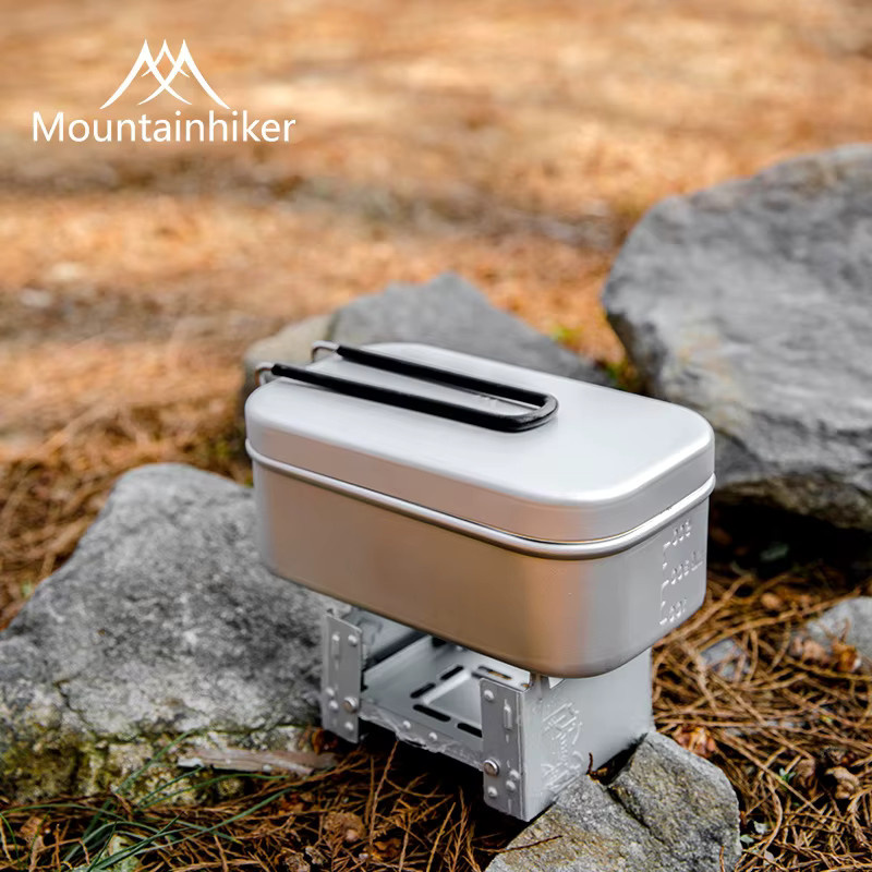 MOUNTAINHIKER Ultraleichte Aluminium-Lunchbox in Silber, ideal für Camping und offenes Feuer - Bild 3