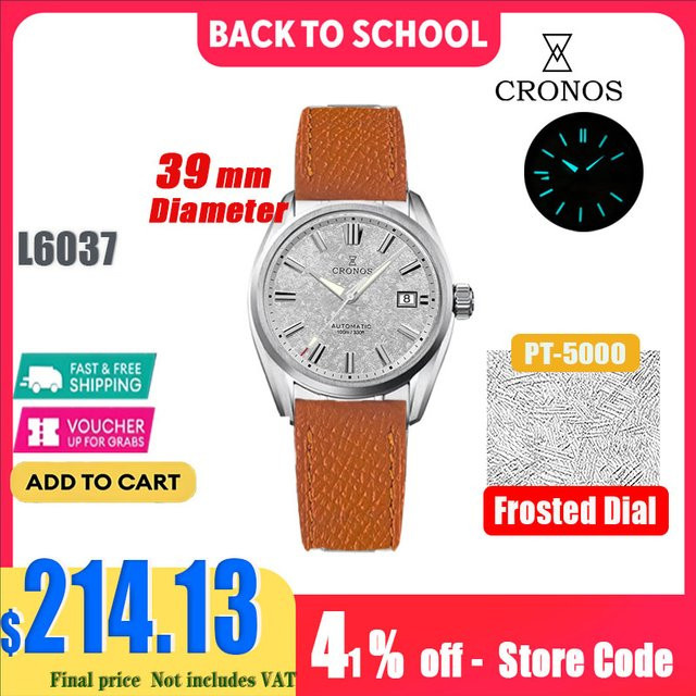 Cronos Armbanduhr Edelstahl, Automatik, 39 mm, Herren, Silber - Bild 1