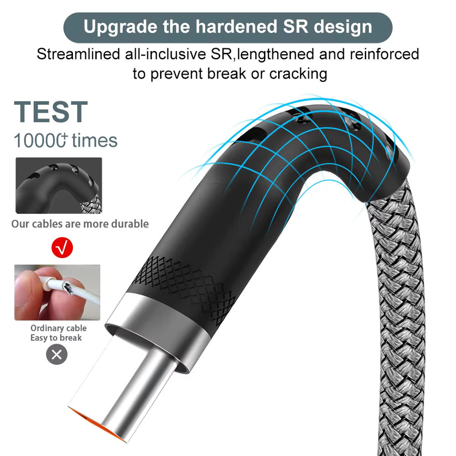Lann USB Typ C 6A Super-Ladekabel für Huawei, Xiaomi, Vivo, OnePlus und Oppo - Bild 3