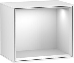V&B Regalmodul Finion Wandbeleuchtung mit LED und integrierter Lichtsteuerung, Weiß lackiert, B/H/T: 41,8 x 35,6 x 27,0 cm - Bild 1