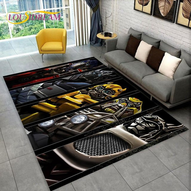 ChenYing01 3D Transformers Autobots Teppich für Kinderzimmer und Wohnzimmer, rutschfest und waschbar, B x L: 70 x 100 cm - Bild 1