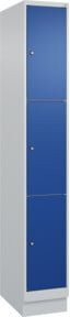 C+P Schließfachschrank Classic PLUS mit Sockel, 1 Abteil, Farbe Grau und Enzianblau, B/T/H: 30 x 50 x 195 cm - Bild 1