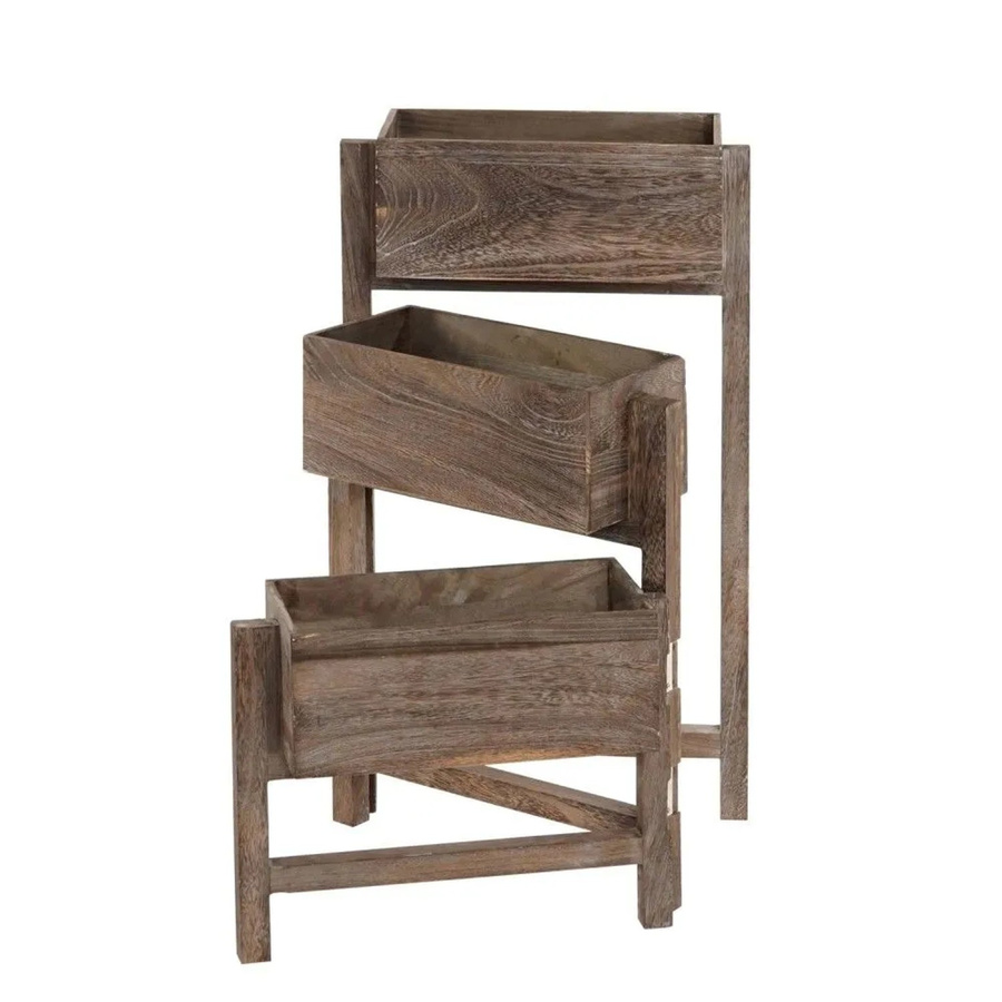 MCW Pflanzregal aus Paulowniaholz in Braun im Vintage Shabby-Look, B/T/H: 108 x 65 x 15 cm - Bild 3