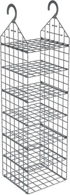 vidaXL Hängeaufbewahrung für Schränke mit 7 Fächern in Grau aus Kunststoff und Metall, B/T/H: 113,0 x 31,0 x 31,0 cm - Bild 1