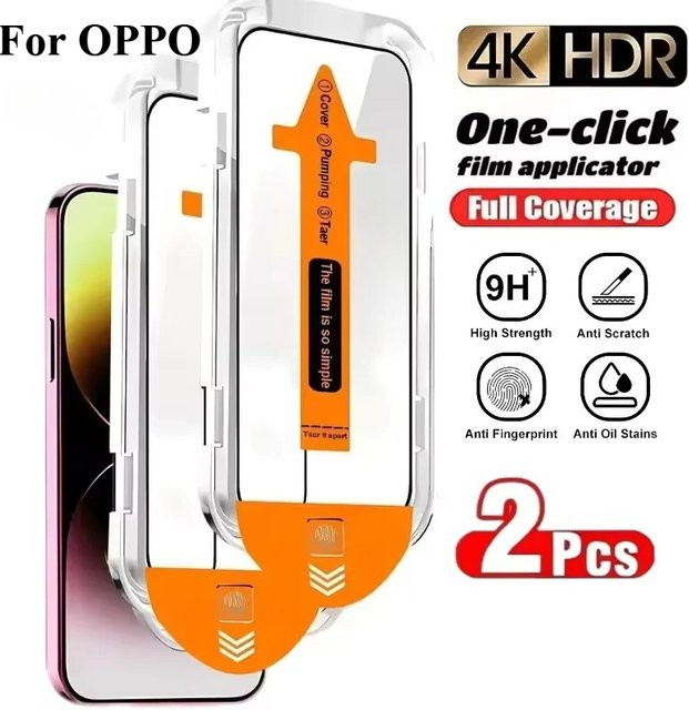 2 Stück Displayschutzfolie aus Glas für OPPO A6 Pro 4G/5G, transparent, mit oleophober Beschichtung - Bild 1