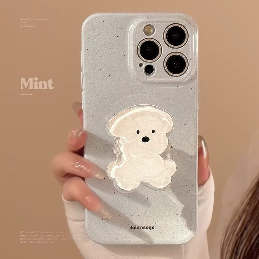 MUQGEW Handyhülle mit Cartoon Welpen Design für iPhone 17 16 15 14 13 12 11 Pro Max XR XS X 7 8 Plus Stoßfestes Soft Cover mit Telefonhalter - Bild 2