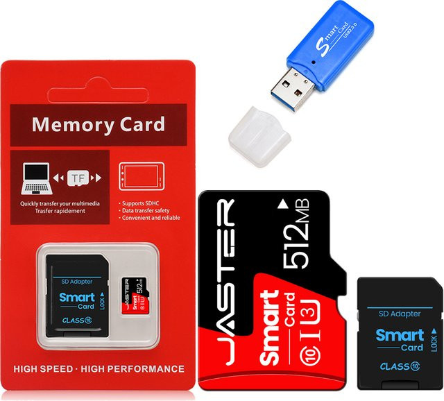 JASTER SD-Karte Klasse 10 Hochgeschwindigkeits-Speicherkarte für Handys und Kameras mit 512MB Kapazität - Bild 1