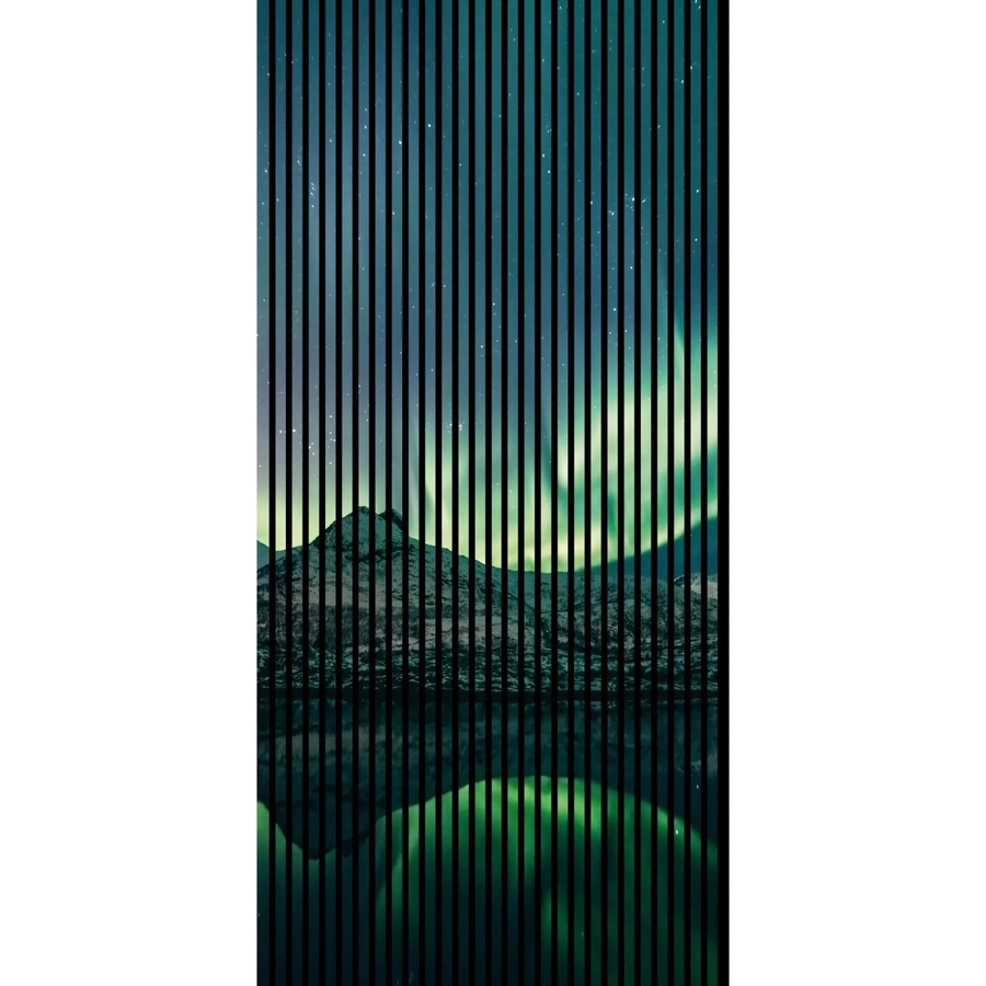 FN Acustico Akustikplatte Nordlichter Bunt aus PET und MDF mit Klebefolie, H x B x T: 2.400 x 1.133 x 19 mm - Bild 2