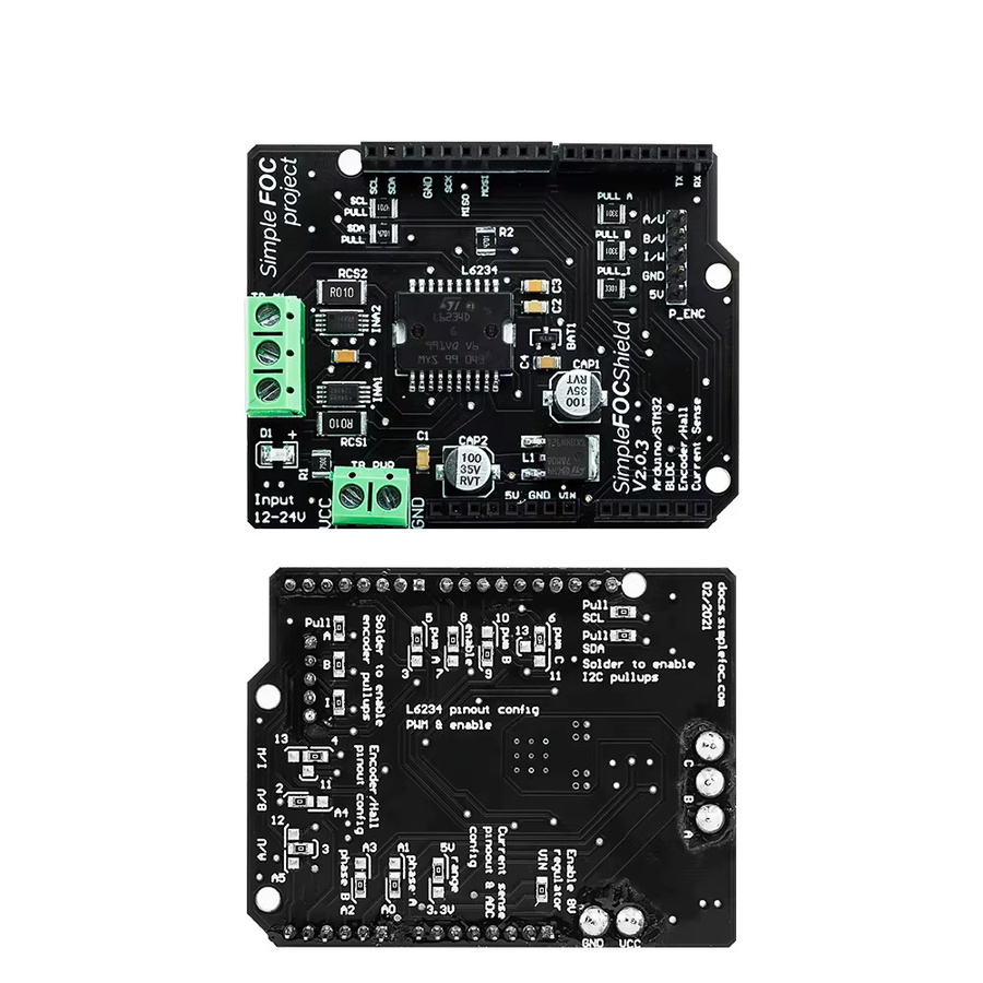 MKS Simple FOC Shield V2.0.4 bürstenloser FOC-Controller für BLDC-Motoren und Arduino, Schwarz - Bild 3