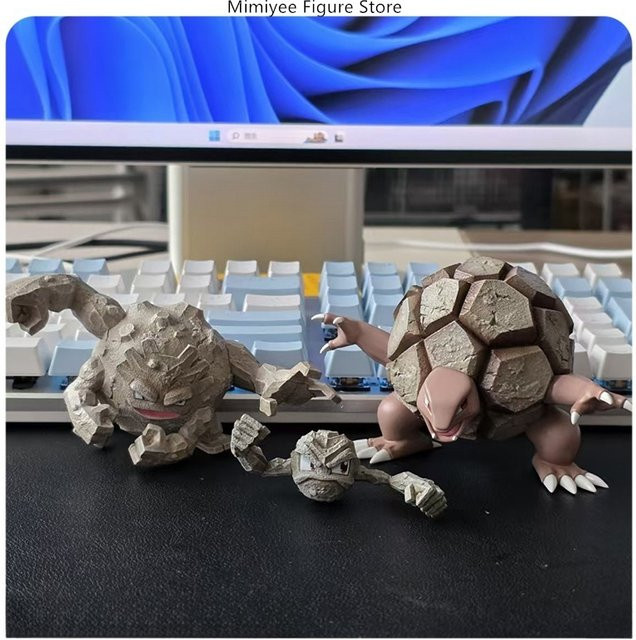 Bandai Pokémon Geodude Graveler Golem Evolution Set, Anime Figur, Modell Statue - Bild 1