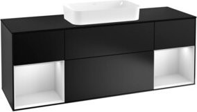 Villeroy & Boch Waschtischunterschrank Finion mit Abdeckplatte, Farbe Blau und Weiß, B/T: 160 x 50,1 cm - Bild 1