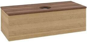 V&B Waschtischunterschrank Antao mit Frontstruktur in Honey Oak, B/T/H: 120 x 50 x 50 cm - Bild 1