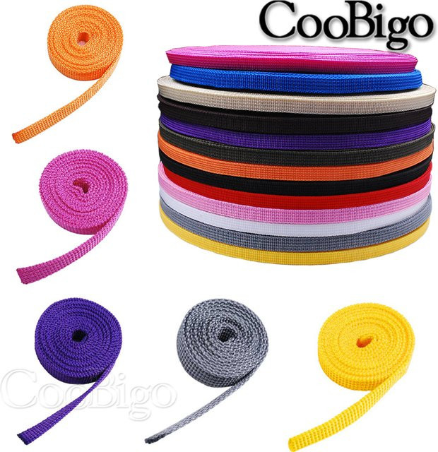 CooBigo Polypropylen-Gurtband aus Stoff in Bunt, 10 mm Breite, DIY-Bastelzubehör zum Nähen von Taschen, Rucksäcken und Schleifen - Bild 1