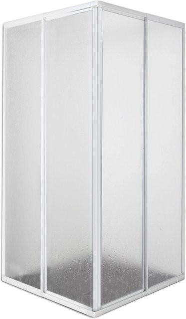 Sanotechnik Eckdusche aus Acryl mit Easy Clean Coating in Weiß und Transparent, B/T: 73 x 185 cm - Bild 1