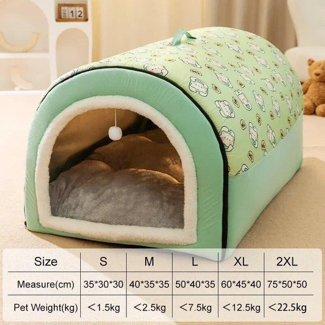 KaCoshi Hundehütte als Nest für Hunde und Katzen, grün, B/T/H: 40 x 35 x 35 cm - Bild 1
