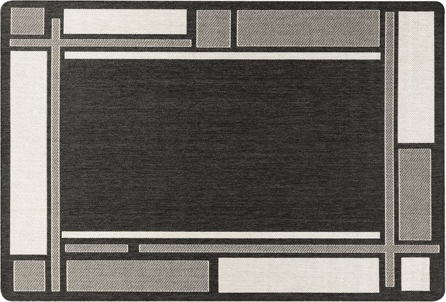 Peyer Syntex Teppich Smilla Bordüre Anthrazit für Innen und Außen B: 160 cm, T: 230 cm - Bild 1