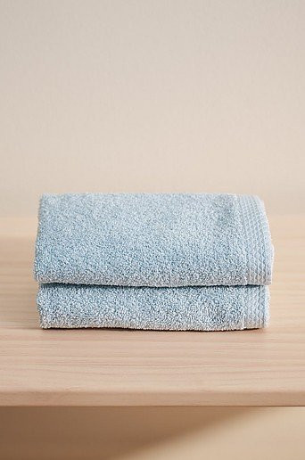 Jotex DARCY Handtuch 2er-Pack Blau aus Baumwolle B/H: 30 x 50 cm - Bild 1