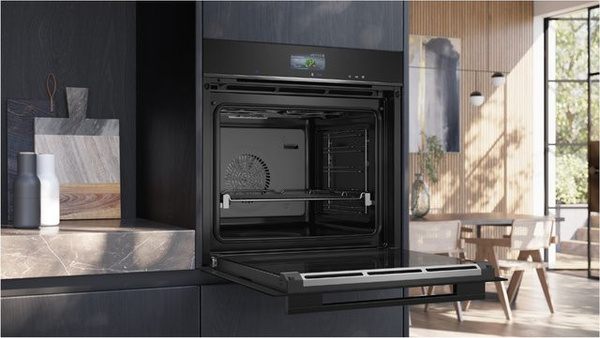 Siemens iQ700 Einbau-Dampfbackofen HS736GDB1 in Schwarz