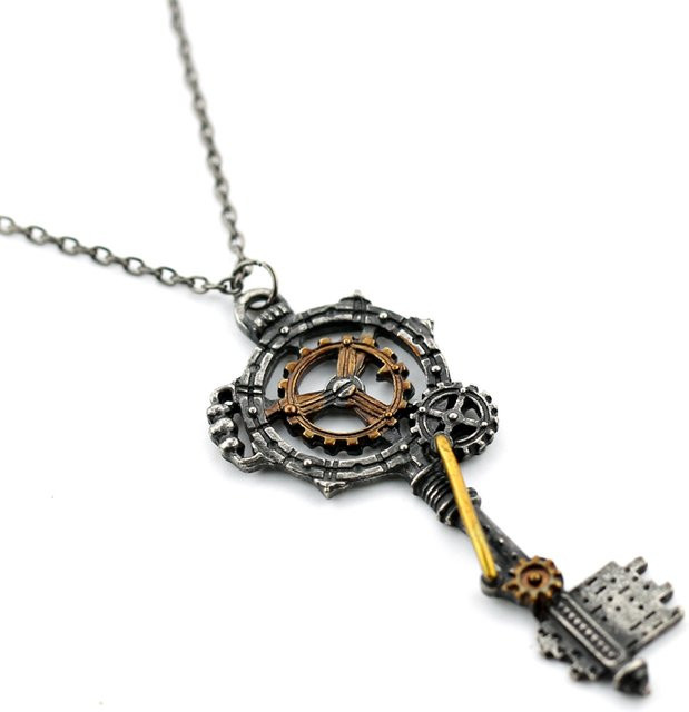 TAKARA TOMY Halskette, Zahnrad-Schlüssel-Anhänger, Metall, Unisex - Bild 1