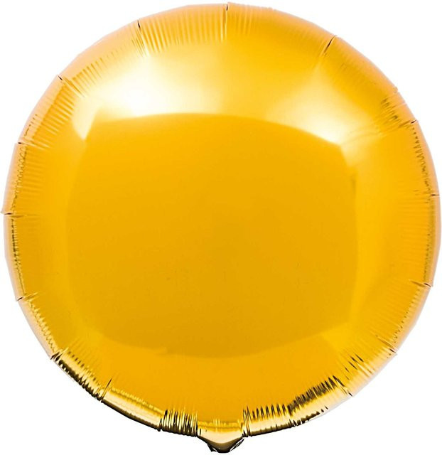 Rico Design Folienballon rund in Gold mit 86 cm Durchmesser für Partys, Geburtstage und Jubiläen - Bild 1