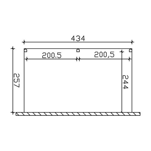 Skan Holz Terrassenüberdachung Garda aus Aluminium in Weiß mit Polycarbonat-Dach B/T/H: 434 x 257 cm - Bild 3