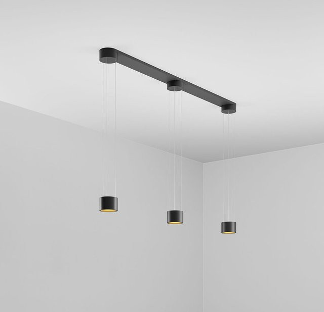 DLS Lighting Hanging Clippo CS III LED-Pendelleuchte in Schwarz und Gold/Messing mit dim2warm Funktion - Bild 1