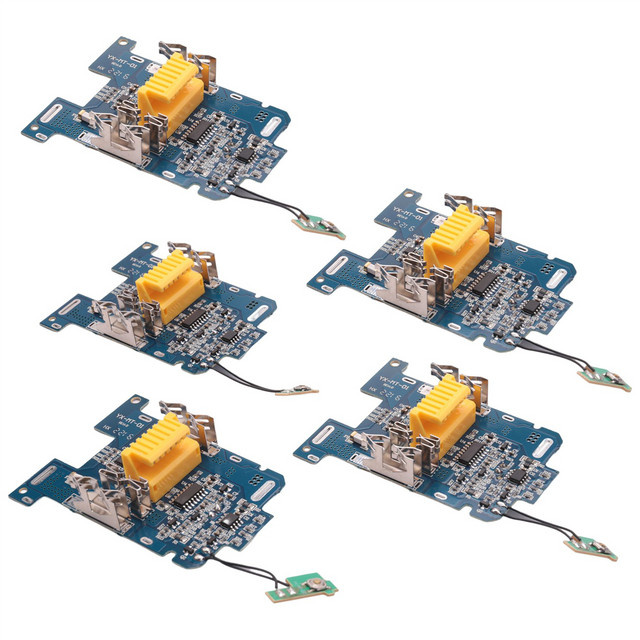 5er-Set BMS PCB Ladeschutzplatine für Makita 18V Li-Ion Akkus BL1830 BL1815 BL1860 LXT400 BL1850 in Blau - Bild 1