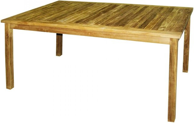 Lex Klassischer Premium Gartentisch aus Teakholz, rechteckig, Braun, B/T/H: 150 x 80 x 75 cm - Bild 1