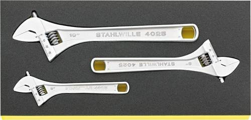 Stahlwille Einmaulschlüssel-Satz TCS 4025/3 verstellbar, 3-teilig, gelb/silber - Bild 1