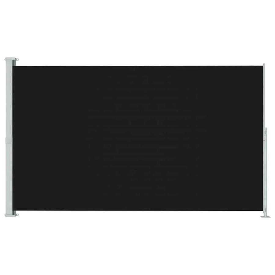 Furnicato Seitenmarkise ausziehbar Schwarz mit automatischer Aufroll-Funktion aus Polyester und Stahl, B/H: 300 x 200 cm - Bild 2
