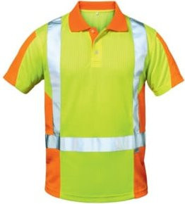 Warnschutzpoloshirt Zwolle ELYSEE in Gelb/Orange, Größe M, nach EN ISO 20471 Klasse 2 - Bild 1