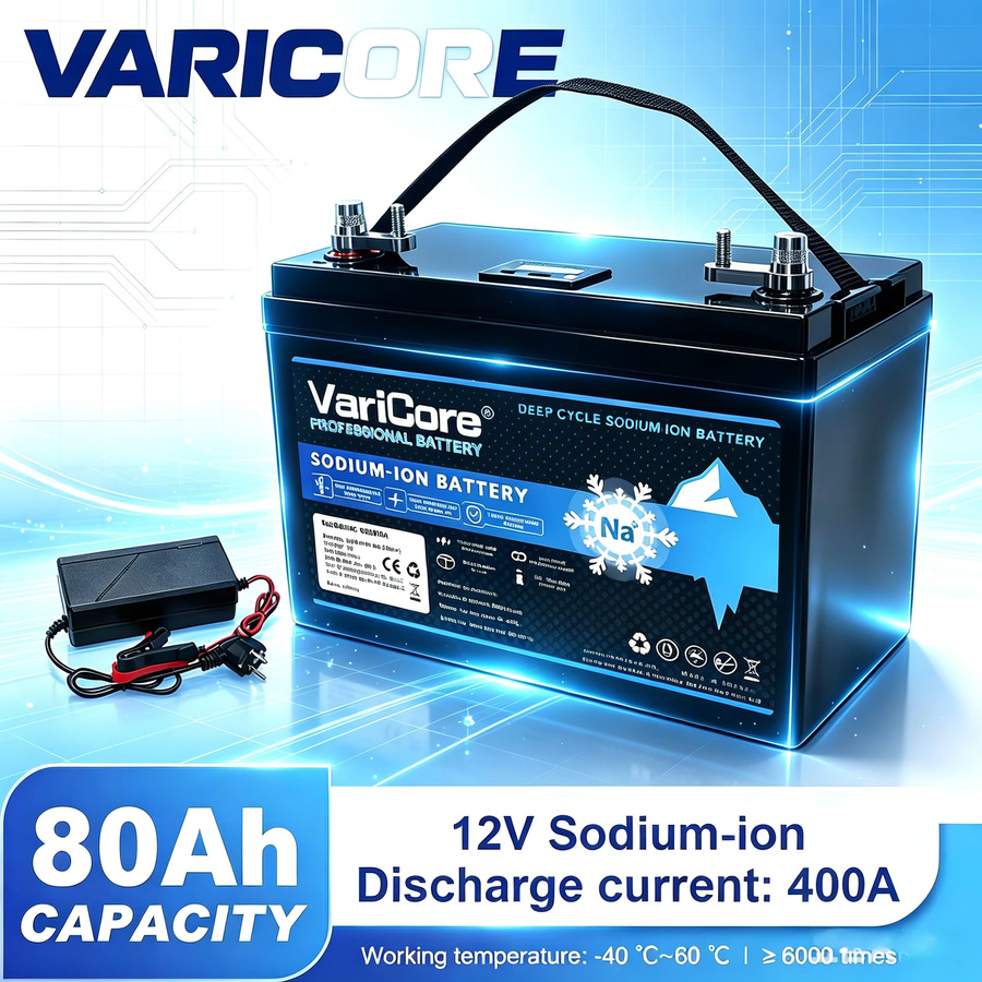 VariCore Natrium-Ionen-Akku 12V/15,6V 80Ah in Grün und Schwarz, kältebeständig für Elektroautos, Golfcarts und Solarsysteme - Bild 2