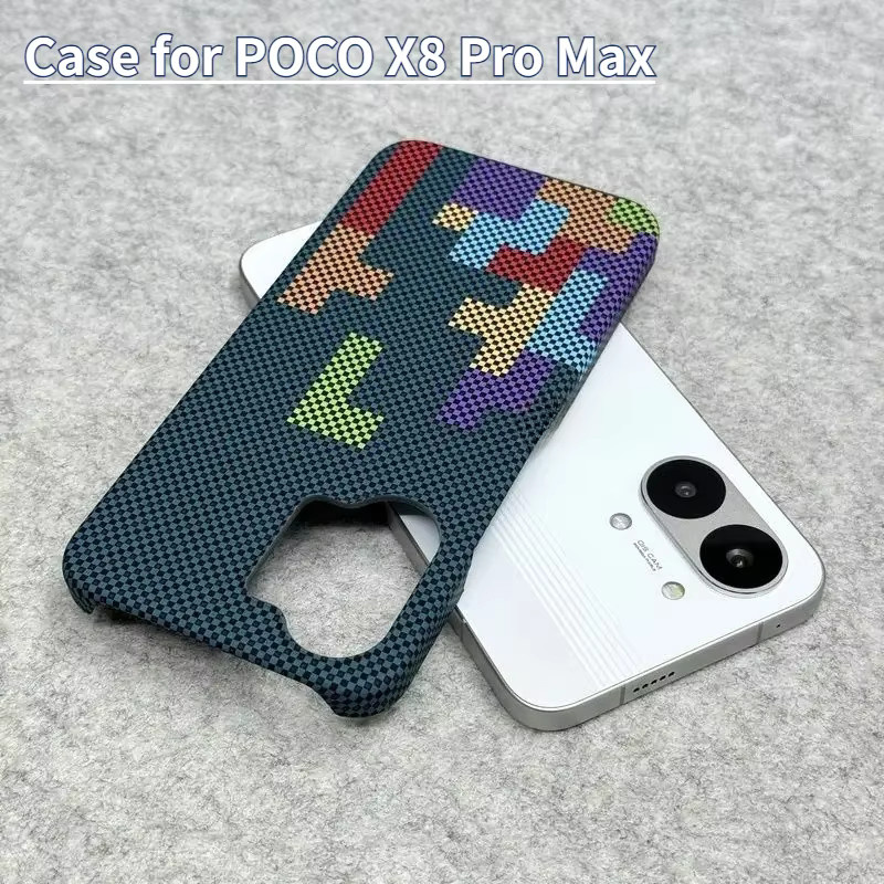 Stoßfeste Schutzhülle im Kohlefaser-Kevlar-Muster für Xiaomi POCO X8 Pro Max X8 Pro F8 Ultra F8 Pro, Mehrfarbig - Bild 1