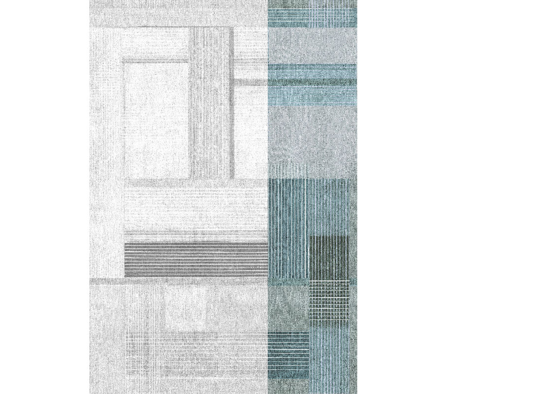 Jannelli & Volpi Mural Bonn Tapete Light Blue Panel 3 gestreift modern aus Vinyl - Bild 2