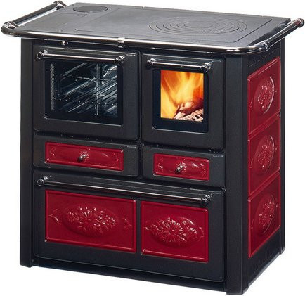 WESTMINSTER Holzherd K85F in Rot mit 6 kW Heizleistung - Bild 1