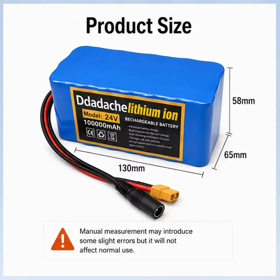 7S3P 24V 100000mAh Hochleistungs-Lithium-Akku-Pack in Blau für Elektrofahrräder und leichte Motorräder inklusive BMS und 29,4V 2A Ladegerät - Bild 4