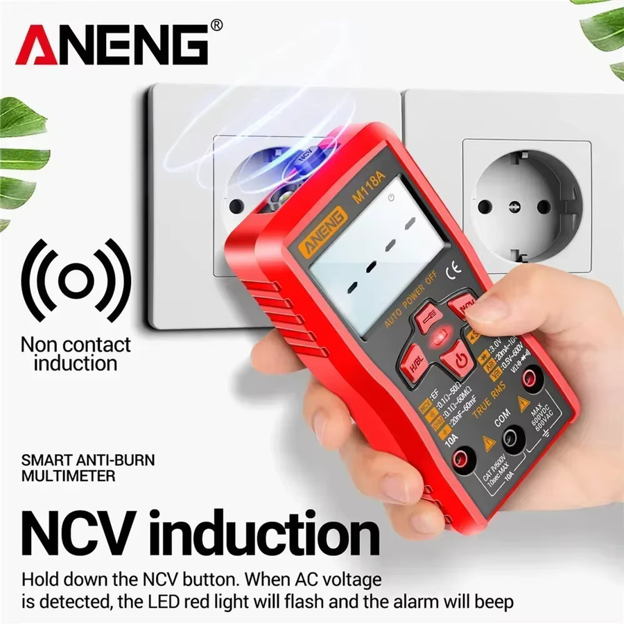 ANENG M118A + A3010 Digital-Multimeter-Tester-Stift Kit mit True RMS, 6000/4000 Counts Auto-Ranging AC/DC Transistor-Spannungsprüfer - Bild 2