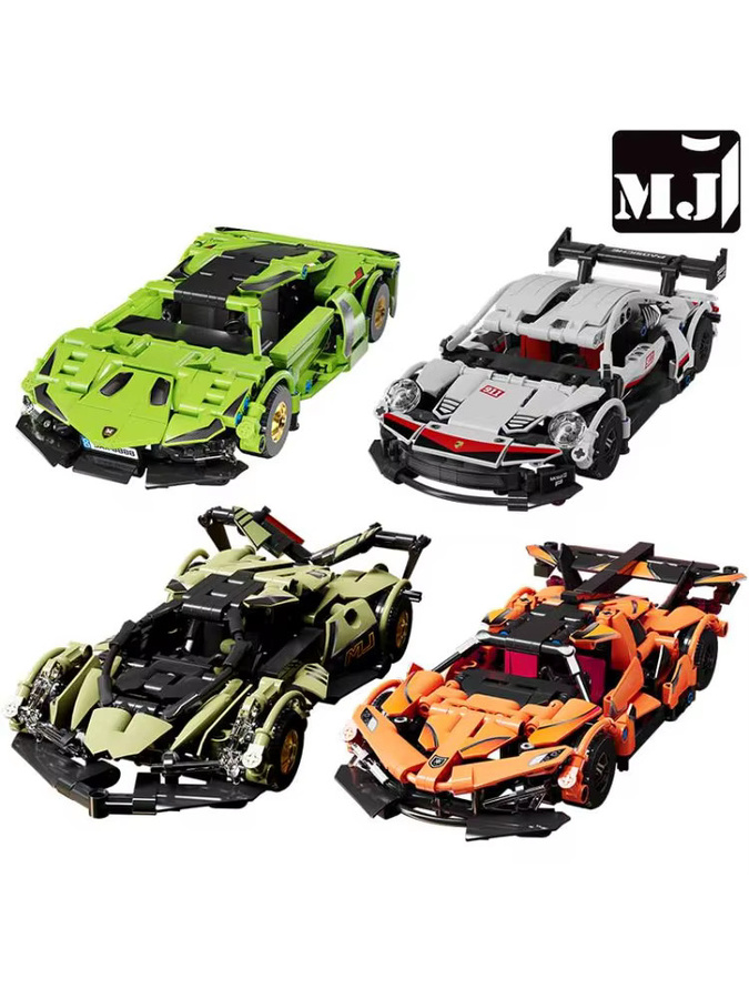MJ BLOCK Technischer Rennwagen-Modellbausatz, Supercar-Bausteine - Bild 7