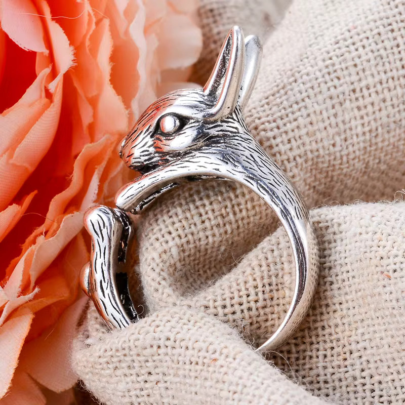 Yulouzhong Ring, Kaninchen Design, Silber, Damen - Bild 2
