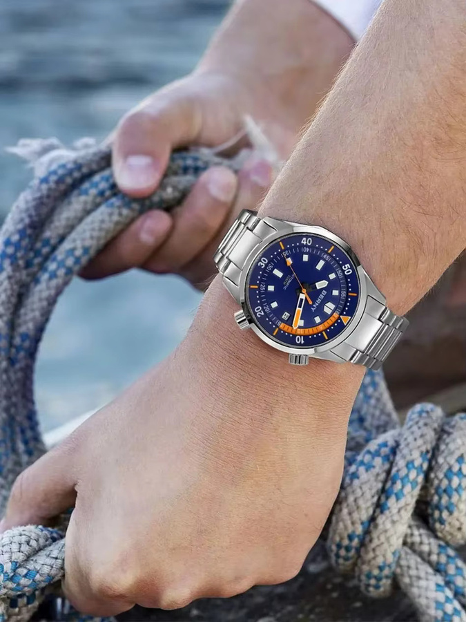 BERNY Taucheruhr, Automatik, Edelstahl, 42 mm, 20 ATM, Herren - Bild 6