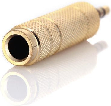 Andoer Audio-Klinkenadapter Stereo-Konverter mit 3,5 mm Jack in Gold - Bild 1