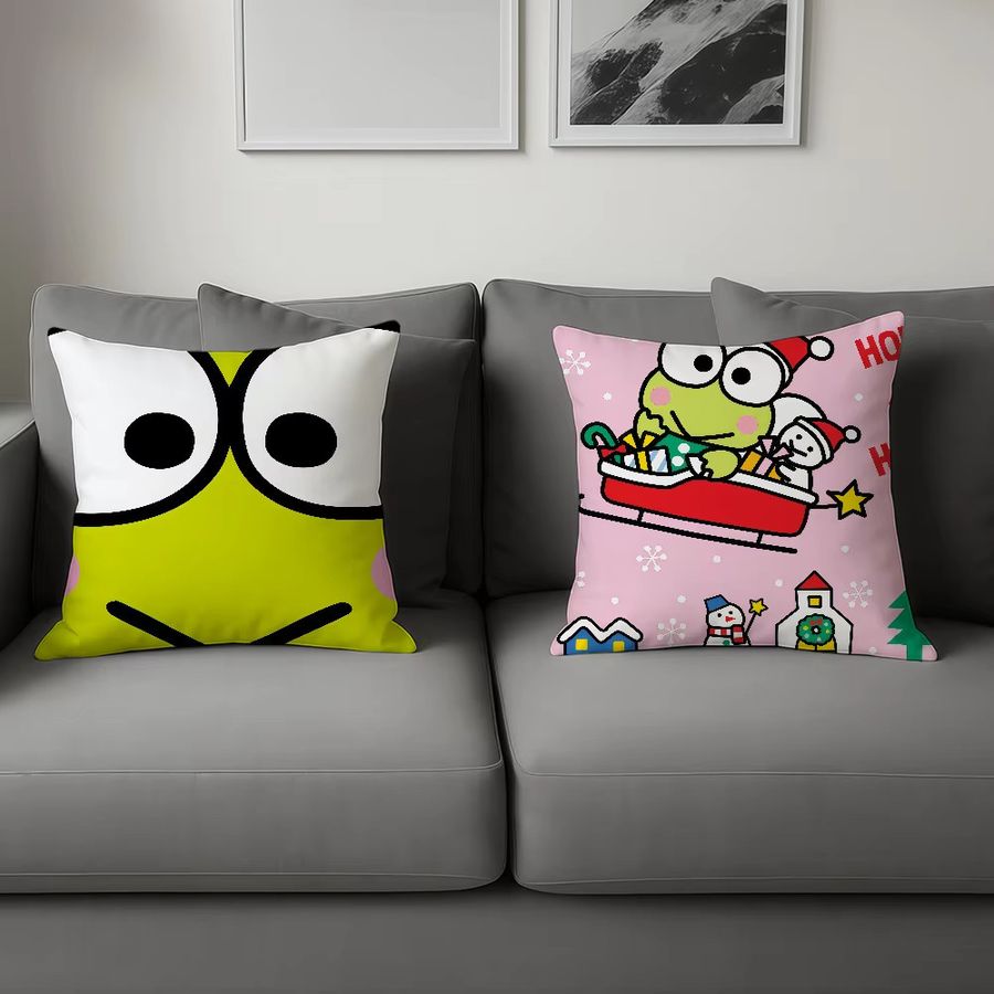 Sanrio Kissenbezug Keroppi Frosch Kawaii Design in Grün für Sofa und Wohnzimmer - Bild 4