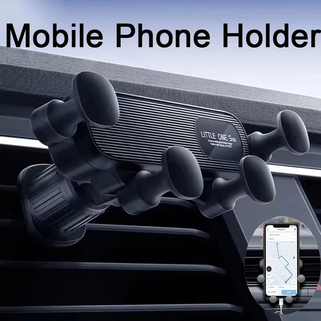 VORTNGLE Schwerkraft Auto Handyhalterung für die Lüftung, universeller stoßfester Smartphone Ständer für iPhone, Samsung und Huawei in Schwarz oder Weiß - Bild 1