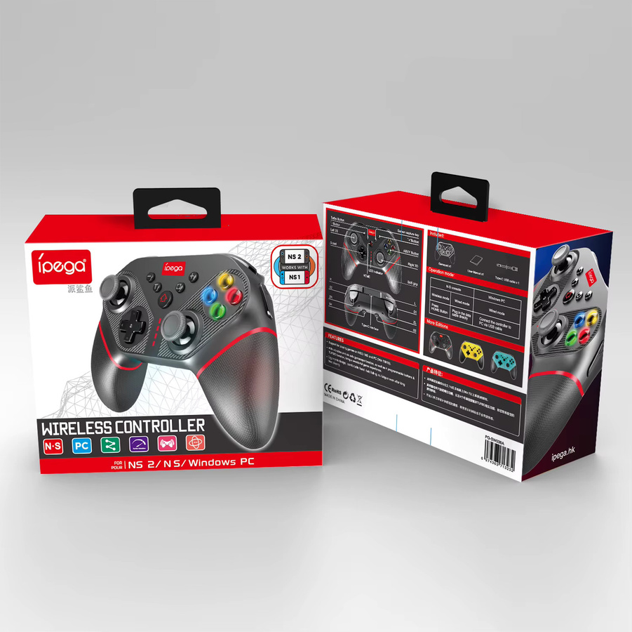 IPEGA Kabelloser Controller SW038A in Schwarz für Nintendo Switch, Android und PC mit Dual-Vibration und 6-Achsen-Gyroskop - Bild 5