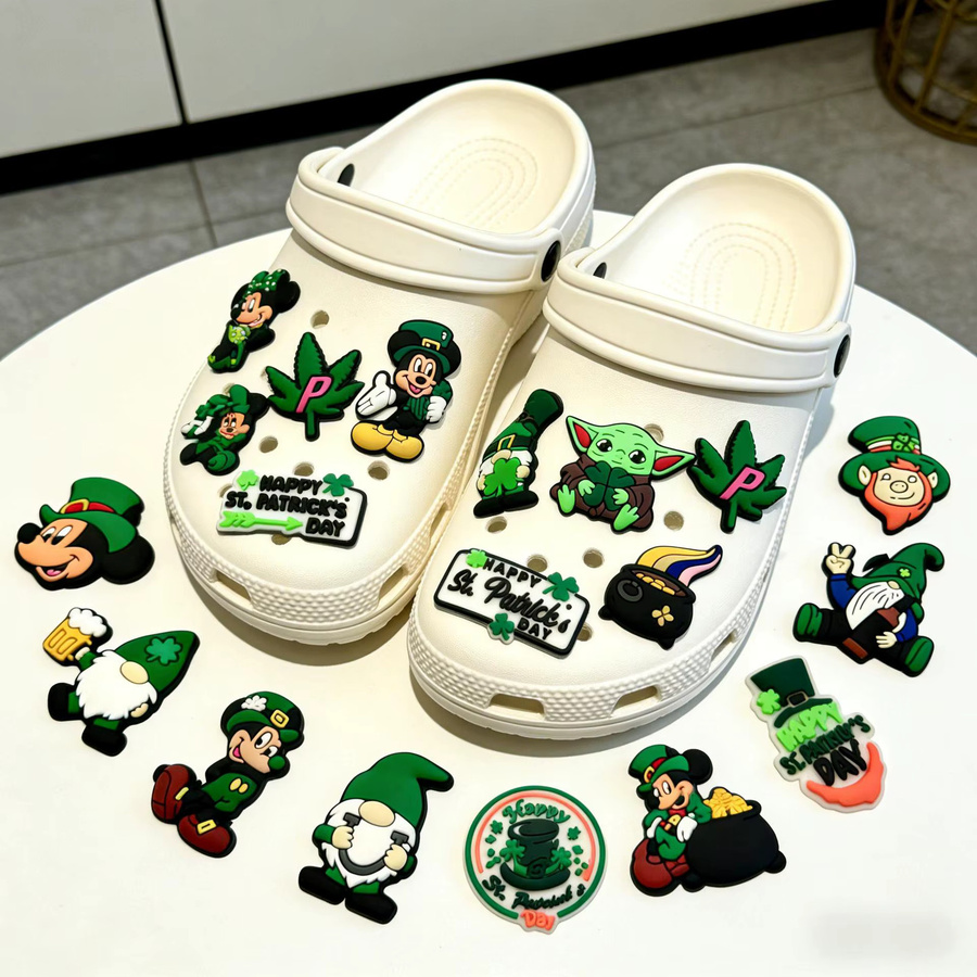 Disney Mickey Minnie Schuh-Charms, PVC, St. Patrick's Day - Bild 2