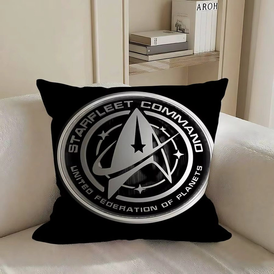 52TOYS S-Star T-Trek Ship Kissenbezug mit Grafikmuster in Schwarz, B/T/H: 40 x 40 x 40 cm - Bild 4