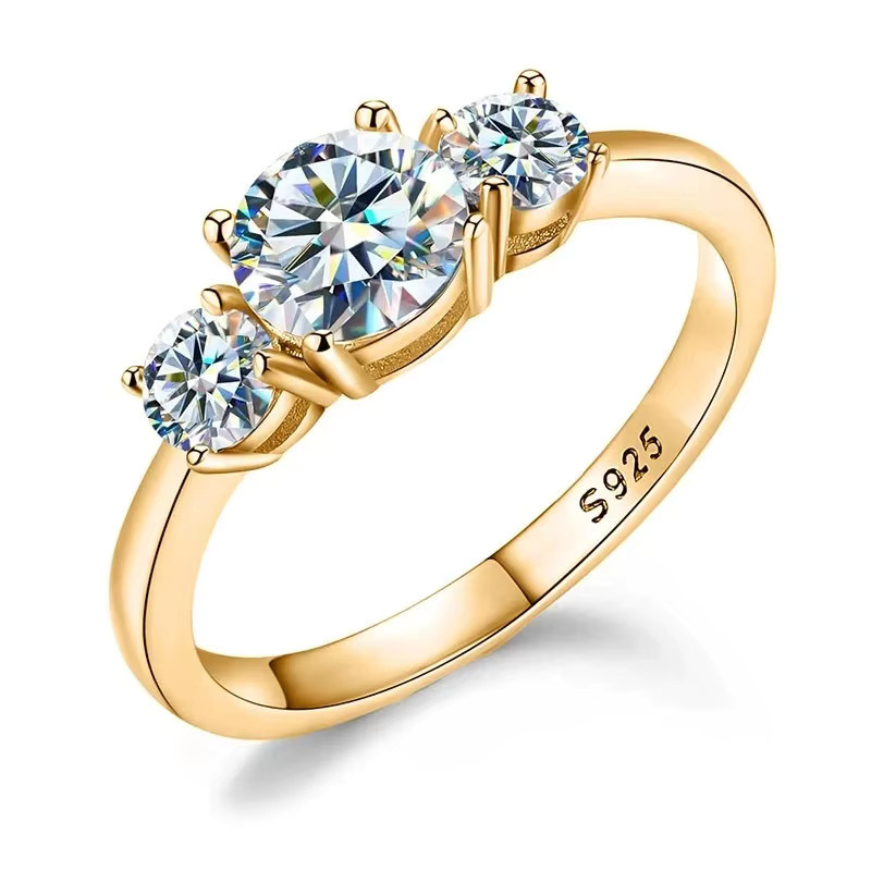 Ring 925 Silber, Moissanit-Diamant, Damen - Bild 3
