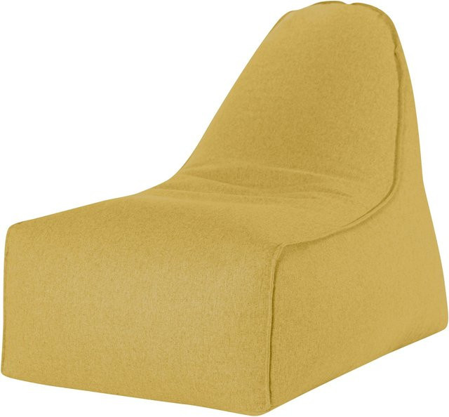 Sitting Point Sitzsack Boogie Felt in Gelb mit Filzimitat, B: 70 cm, H: 80 cm, T: 100 cm - Bild 1